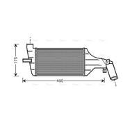 AVA Charge Air Intercooler OLA4325 for Opel Astra (1998) 1.7 DTI