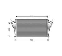 AVA Charge Air Intercooler OLA4361 for OPEL VECTRA (2002) 2.2 DTI etc