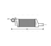 AVA Charge Air Intercooler OLA4404 for Opel Combo (2001) 1.3 CDTI