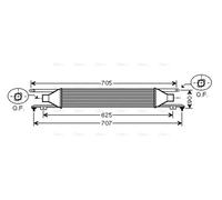 AVA Charge Air Intercooler OLA4420 for OPEL CORSA (2007) 1.3 CDTI etc