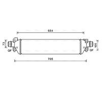 AVA Charge Air Intercooler OLA4664 for OPEL MOKKA (2013) 1.7 CDTI etc