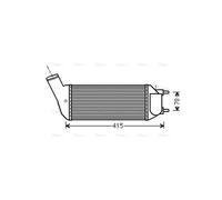 AVA Charge Air Intercooler PEA4341 for CITROËN C4 AIRCROSS (2012) 1.8 E-HDI/HDI