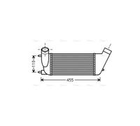 AVA Charge Air Intercooler PEA4347 for FIAT SCUDO (2007) 1.6 MULTIJET etc