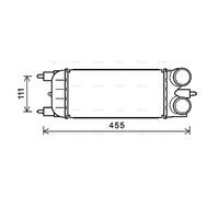 AVA Charge Air Intercooler PEA4365 for PEUGEOT 508 (2011) 1.6 E-HDI/HDI etc