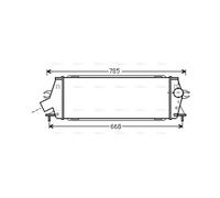 AVA Charge Air Intercooler RTA4456 for OPEL VIVARO (2001) 2.5 DTI etc