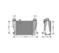 AVA Charge Air Intercooler RTA4553 for NISSAN NOTE (2004) 1.5 DCI etc