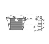AVA Charge Air Intercooler STA4036 for SEAT CORDOBA (2003) 1.9 TDI etc