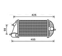 AVA Charge Air Intercooler SZA4123 for SUZUKI SWIFT (2011) 1.3 DDIS etc