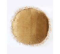 AVA Collections 22" Mediation Cushion Cover Decorative Bedroom Pillowcase Handmade Soft Velvet Cushion Cover Meditation Sofa Seating Pillowcase Scatter Cushion (Golden, 22 x 22 inches Round)