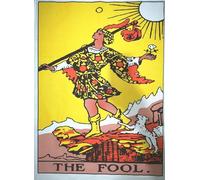 AVA Collections 220x140cm Tapestry The FOOL Card Wall Hanging Cotton Boho Trippy Twin Tapestries Art Hippie Bohemian Tapestry Home Living Room Decor (Fool)