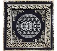 AVA Collections Altar cloth 24 x 24 inches Gold Silver Tarot Table Cloth Spiritual Healing Tarot Table Mat Prints Board Game Table Cover (Geometric)