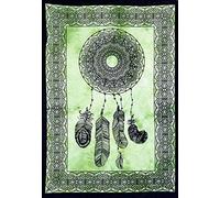 AVA Collections DREAM CATCHER Wall hanging poster Mandala Tapestry Tie Dye Print Cotton Poster 40x30 inches (Green)