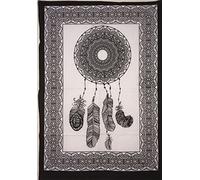 AVA Collections DREAM CATCHER Wall hanging poster Mandala Tapestry Tie Dye Print Cotton Poster 40x30 inches (White)