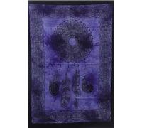 AVA Collections Dream Catcher Wall Hanging Protective Mandala Tapestry 100% Cotton Tie Dye Print 30 x 40’’ (Purple)