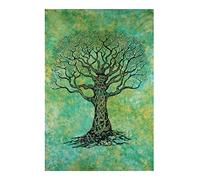 AVA Collections Green Tapestry Tie dye Tree of Life Wall Hanging 100% Cotton Boho Decor Tapestry Wall Hanging Hippie Home Decor (Green- Tie Dye Tree of Life, 40x30 Inches (102x76 cm))