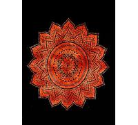 AVA Collections Hippy Wall Hangings Orange Mandala Wall Hanging Cotton Tie Dye Poster Decor Wall Art Hippie Bedroom Living Room Dorm Décor 102x76 cm (Orange, Flower Ombre)