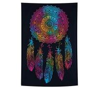 AVA Collections Large Mandala Tapestry Wall Hanging/Indian Cotton Boho Bohemian Psychedelic Hippie Throw/A Yoga Mat Beach Rugs Towel Blanket (Size 90x84 inches) (Queen- Dream Catcher/Multi)