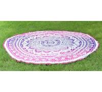AVA Collections Round Cotton Mandala Large Tapestry Throw Rug Beach Mat Yoga Meditation Picnic Decoration Wall Decor 72’’ (l)