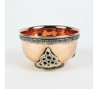 AVA Collections Small Altar Witchcraft Serving, Offering or Smudging Bowl, Magic Accessory for Wicca Potions (Triquetra)