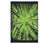 AVA Collections Tapestry Multicoloured Wall Hanging Psychedelic Tapestries Indian Cotton Poster Picnic Sheet Wall Decor Blanket Wall Art Hippie Bedroom Décor (Green, Forest/Jungle)