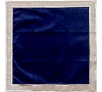 AVA Collections Velvet Cloth With Golden Shinny Border, Aasan Pooja Puja Cloth Poojan Table Cloth Holy Cloth Altar Tarot Table Cloth Divination Wicca Velvet Cloth (Blue, 18 x 18 inches)