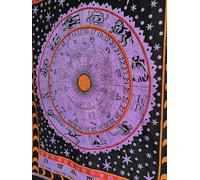 AVA Collections Wall Hanging Tapestry - Handmade 100% Cotton Boho Decor for Bedroom, Living Room & Meditation Space, Lightweight Fabric Wall Art (40x30 inches/102x76cm) (Rashi, Purple, 40x30 inches)