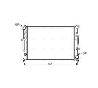 AVA Coolant Radiator AIA2124 for Skoda Superb (2002) 2.5 TDi