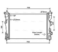 AVA Coolant Radiator ALA2120 for Alfa Romeo Giulietta (2010) 1.8 -/TBI
