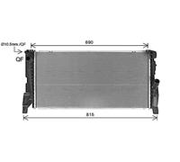 Radiator BW2588 AVA 17117617593 17117617594 17117617595 17117644302 7617593