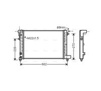 AVA Coolant Radiator CNA2120 for Citroen Saxo (1996) 1.5