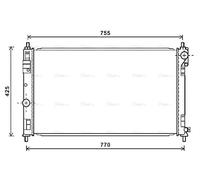 AVA Coolant Radiator CRA2121 for Chrysler Sebring (2007) 2.4 -/VVT