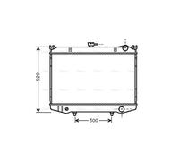 AVA Coolant Radiator DN2064 for NISSAN PICK UP (KING CAB) (1986) 2.4 etc