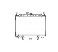 AVA Coolant Radiator DN2241 for NISSAN X-TRAIL (2001) 2.2 DCI etc