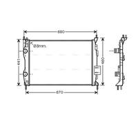 AVA DN2413 Cooling Radiator