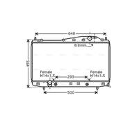 AVA Coolant Radiator DW2055 for CHEVROLET EPICA (2007) 2.5 etc