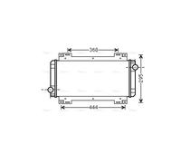 AVA Coolant Radiator FD2044 for FORD FIESTA (1984) 1.1 etc