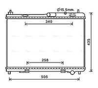 AVA Coolant Radiator FD2605 for Ford Fiesta (2009) 1.6 TI-VCT