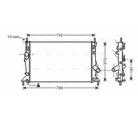 PRASCO FDA2370 Engine radiator
