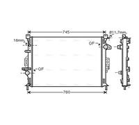 AVA COOLING SYSTEMS FDA2425 Engine radiator