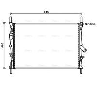 AVA Coolant Radiator FDA2589 for FORD TRANSIT 260 (2006) 2.2 TDCI etc