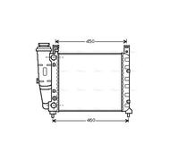 AVA Coolant Radiator FT2039 for FIAT UNO (1983) 1.1 etc