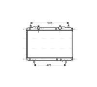 AVA Coolant Radiator FT2167 for FIAT BRAVA (1995) 1.4 etc