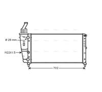 AVA Coolant Radiator FT2200 for FIAT PUNTO (1994) 1.2 etc