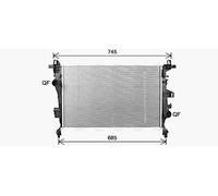 AVA Coolant Radiator FT2468 for JEEP RENEGADE (2015) 1.4 MULTIAIR etc
