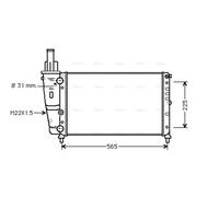 AVA Coolant Radiator FTA2139 for FIAT PUNTO (1994) 1.2 60 etc