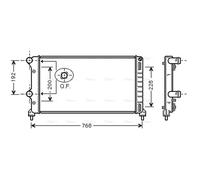 AVA Coolant Radiator FTA2250 for Fiat Doblo (2001) 1.9 JTD