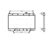 AVA Coolant Radiator HDA2104 for HONDA CR-V (1996) 2.0 etc