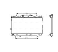 AVA Coolant Radiator HY2095 for Hyundai Coupe (2002) 2.0