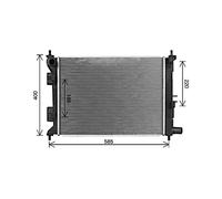 AVA Coolant Radiator HY2494 for HYUNDAI I20 (2015) 1.2 CVVT etc