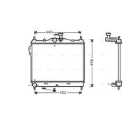 AVA Coolant Radiator HYA2101 for Hyundai Getz (2002) 1.1